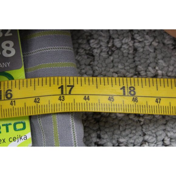 Alberto Golf Pants By Alex Cejka Mens Size 48 Gray Striped Stretch Fit NWT - Picture 8 of 9